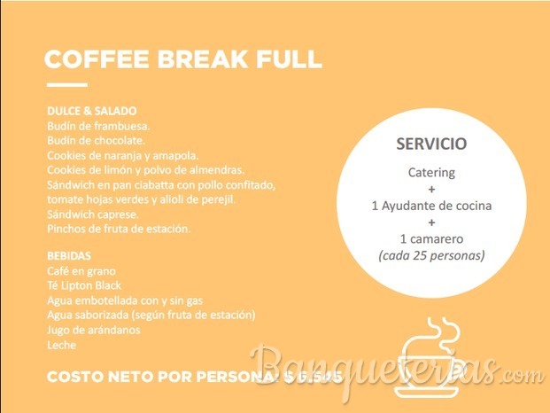 COFFEE BREAK FULL, PROMOCION TEMPORADA INVIERNO