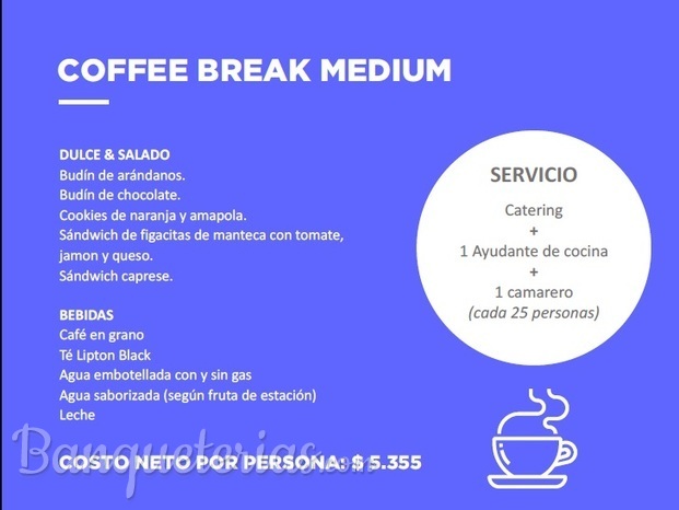 COFFEE BREAK MEDIUM, PROMOCION TEMPORADA INVIERNO