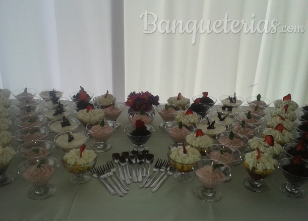 Muestras de buffet de postres 