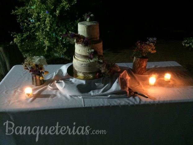 Torta desnuda, casamiento campestre