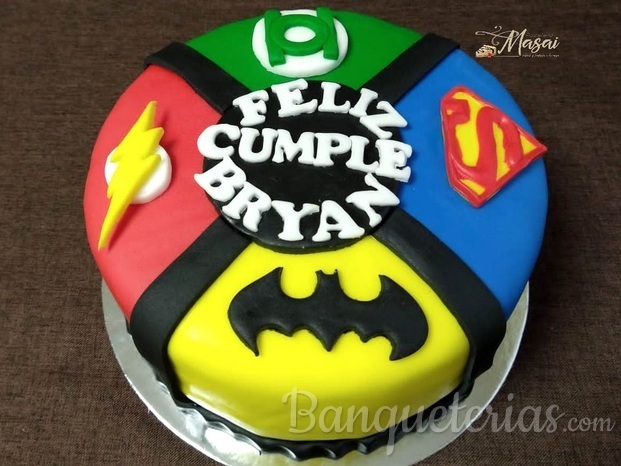 Torta Héroes DC Comics y Marvel