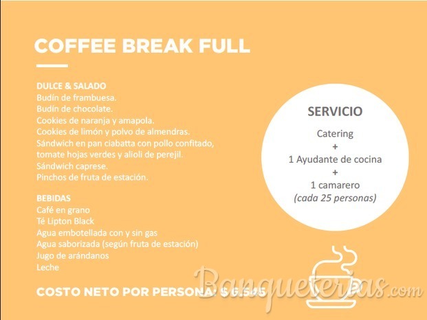 COFFEE BREAK FULL, PROMOCION TEMPORADA INVIERNO