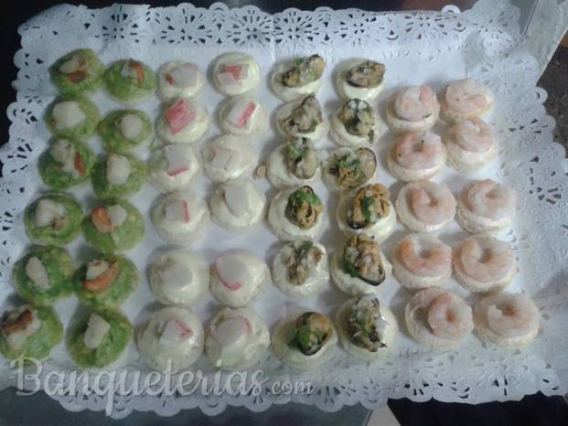 Canapés especiales del mar