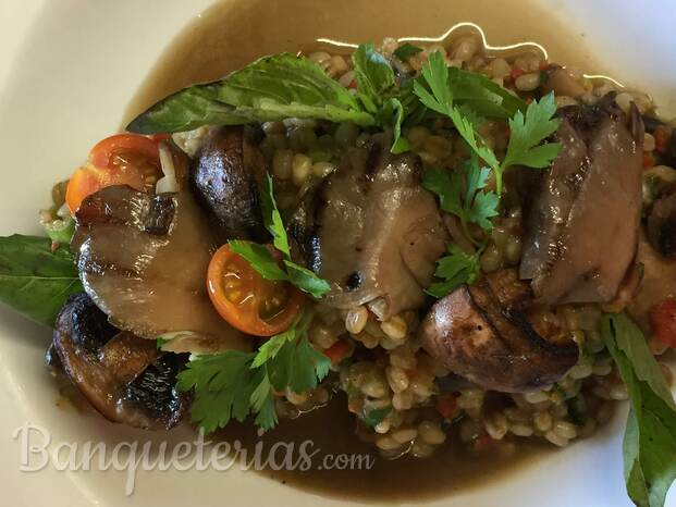Risotto de mote y mix de setas